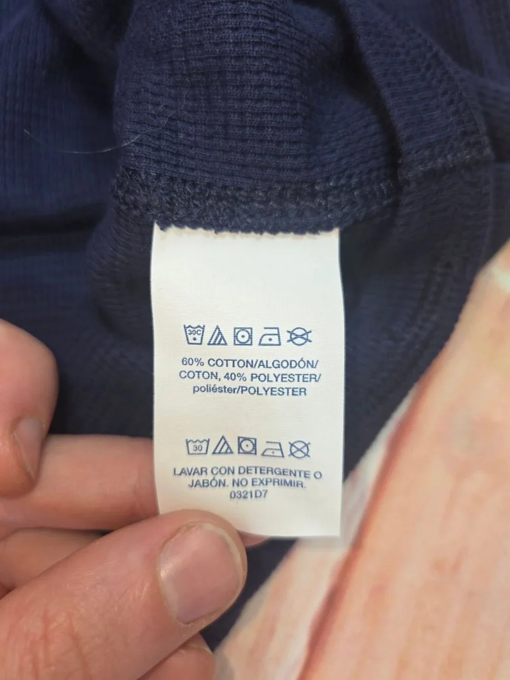 Polo Ralph Lauren Mens Navy Long Sleeve Thermal Shirt Large